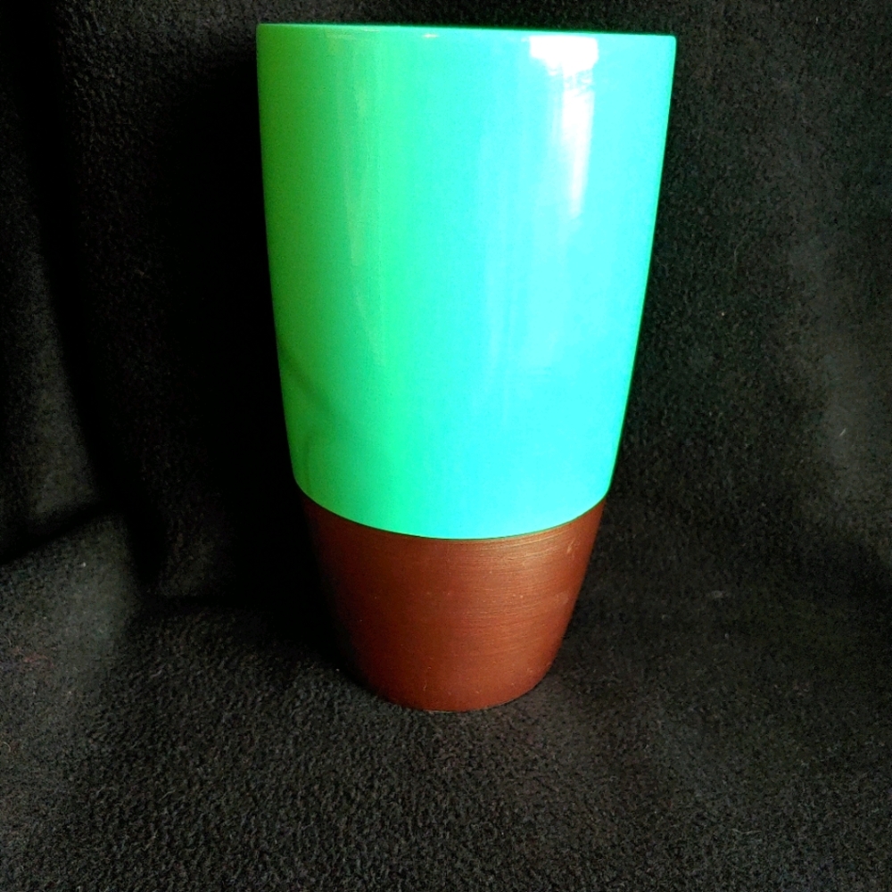 Ceramic Vase Turquoise Copper Pottery Decor
